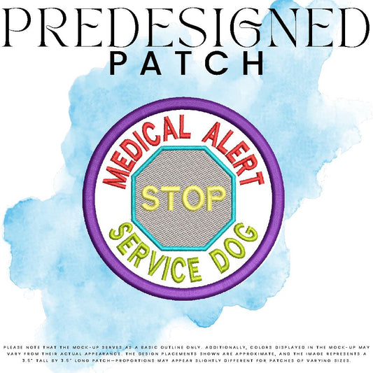 MEDICAL ALERT SERVICE DOG-STOP SIGN (filled in)