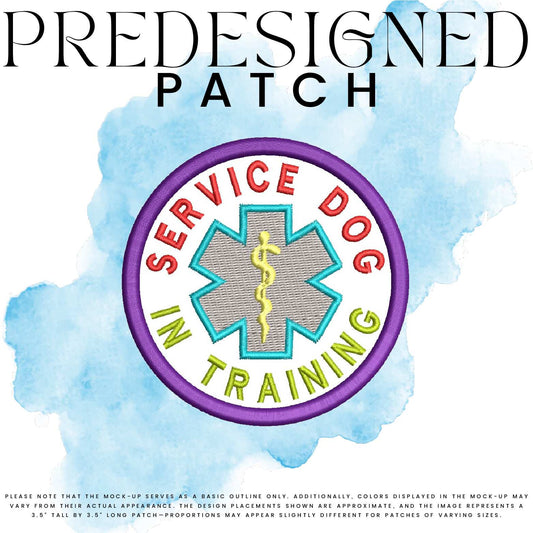 SERVICE DOG IN TRAINING-MEDICAL SYMBOL (filled in)