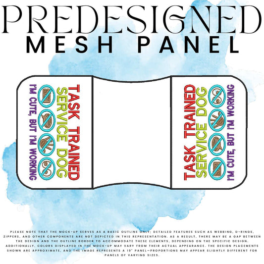 TASK TRAINED SD SYMBOLS I’M CUTE BUT I’M WORKING-MESH PANEL