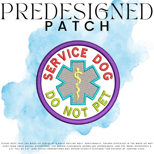 SERVICE DOG DO NOT PET-MEDICAL SYMBOL (filled in)