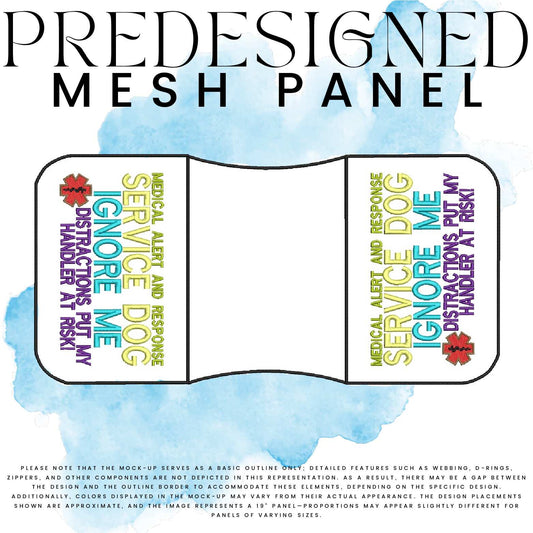 MED ALERT AND RESPONSE SD IGNORE ME DISTRACTIONS PUT MY HANDLER AT RISK-MED SYMBOL-MESH PANEL