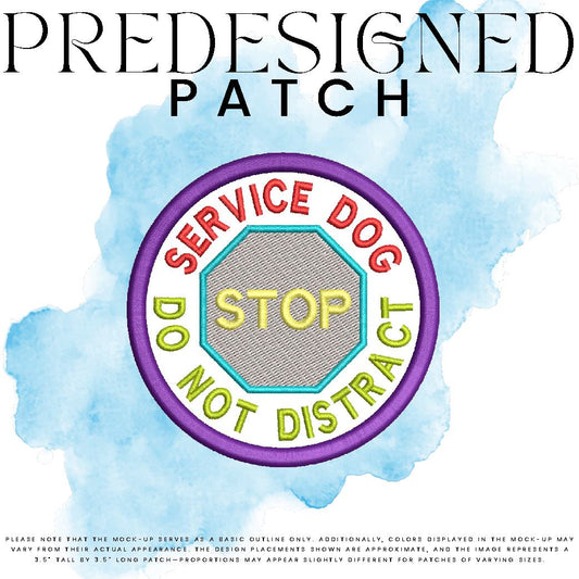 SERVICE DOG DO NOT DISTRACT-STOP SIGN (filled in)
