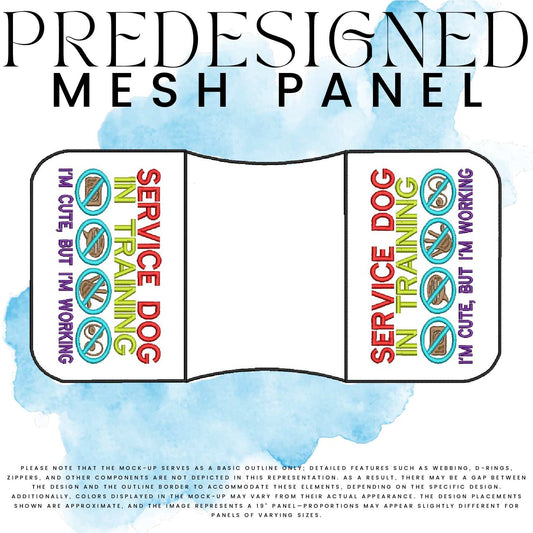 SD IN TRAINING SYMBOLS I’M CUTE BUT I’M WORKING-MESH PANEL
