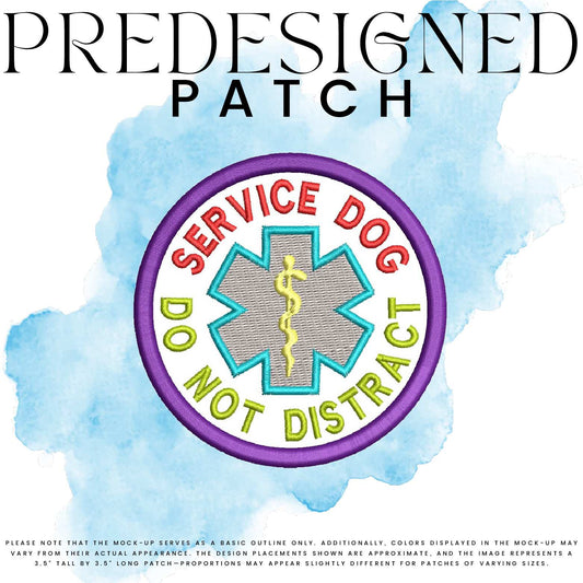 SERVICE DOG DO NOT DISTRACT-MEDICAL SYMBOL (filled in)