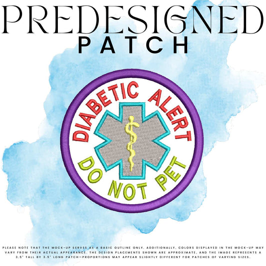 DIABETIC ALERT DO NOT PET-MEDICAL SYMBOL (filled in)