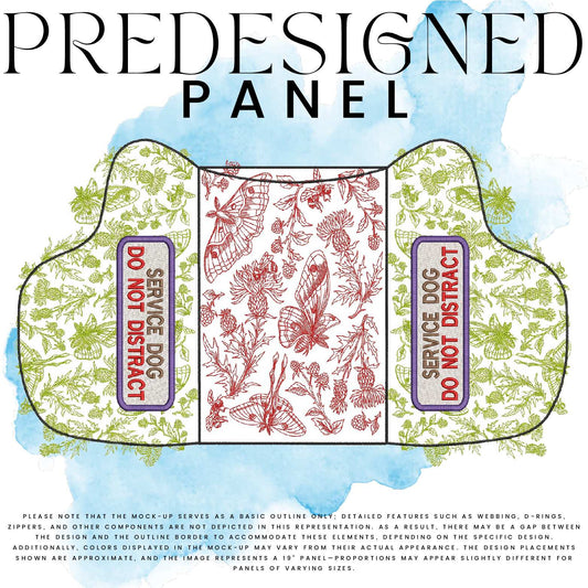 SERVICE DOG DO NOT DISTRACT-MOTH-STANDARD PANEL