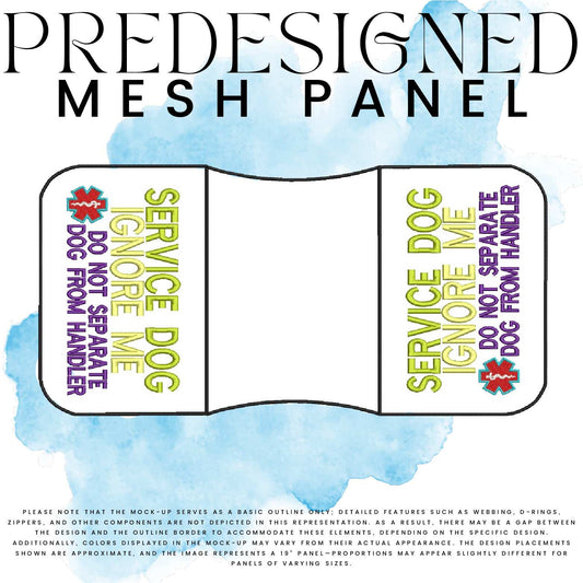 SD IGNORE ME DO NOT SEPARATE DOG FROM HANDLER-MED SYMBOL-MESH PANEL