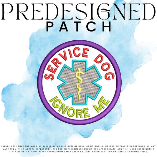 SERVICE DOG IGNORE ME-MEDICAL SYMBOL (filled in)