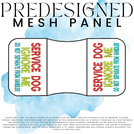 SERVICE DOG DO NOT SEPARATE FROM HANDLER-MESH PANEL