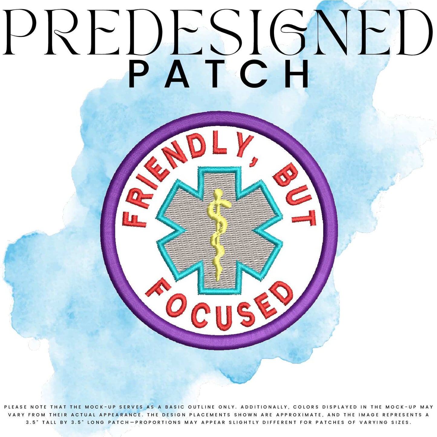 FRIENDLY, BUT FOCUSED-MEDICAL SYMBOL (filled in)