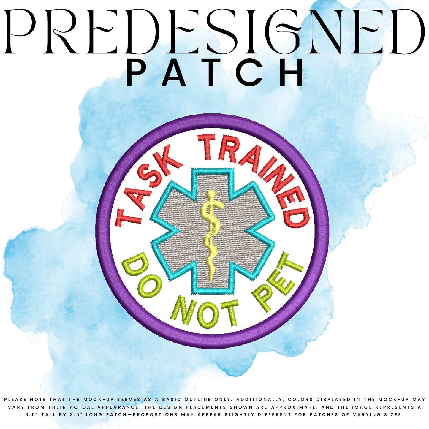 TASK TRAINED DO NOT PET-MEDICAL SYMBOL (filled in)