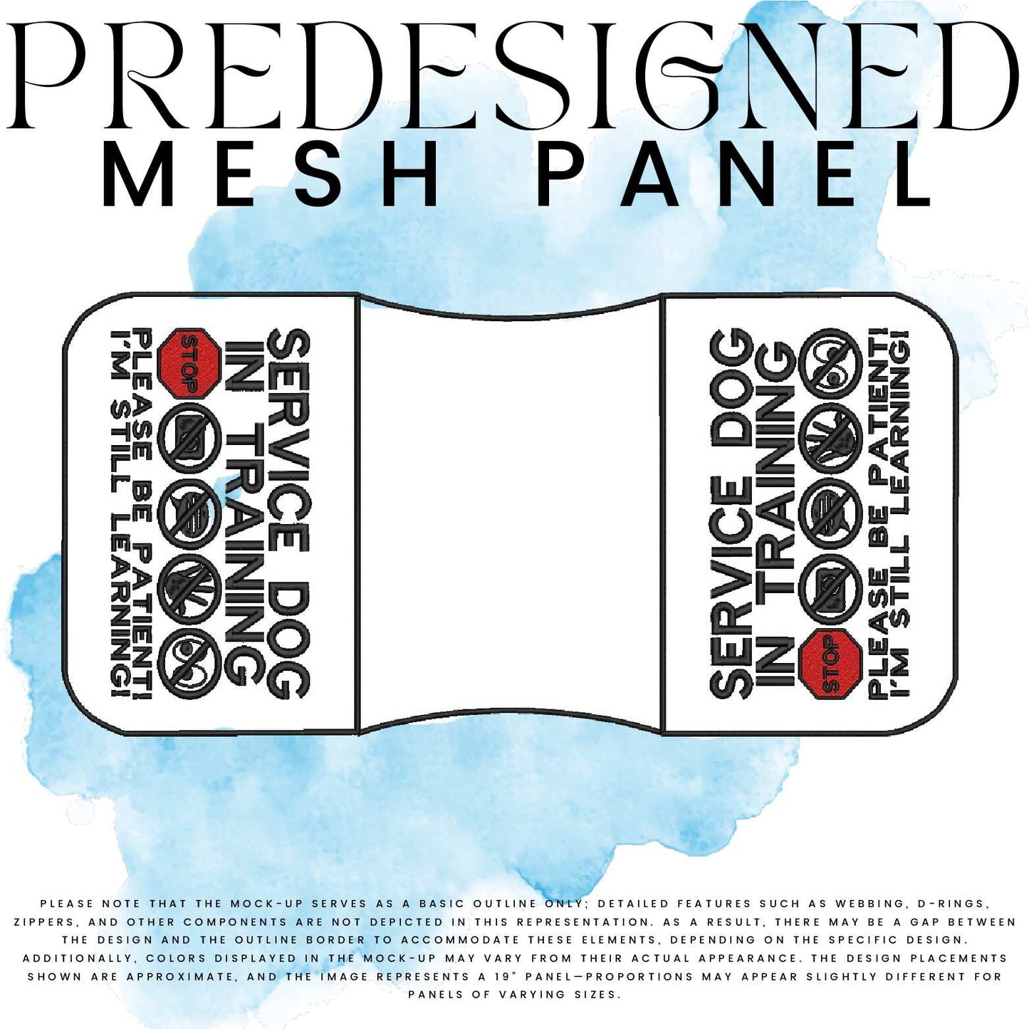 SD IN TRAINING SYMBOLS PLEASE BE PATIENT I’M STILL LEARNING-STOP SIGN-MESH PANEL