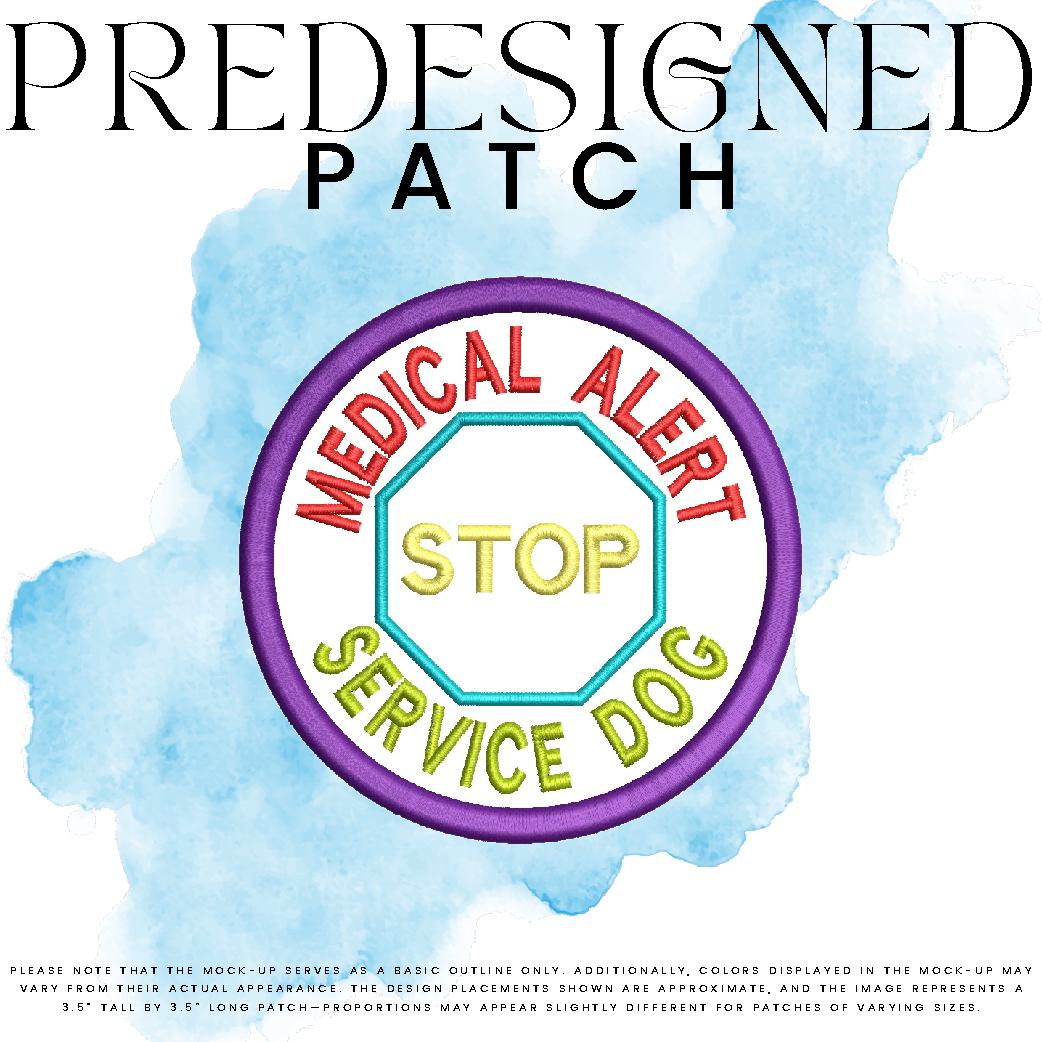 MEDICAL ALERT SERVICE DOG-STOP SIGN (outline)