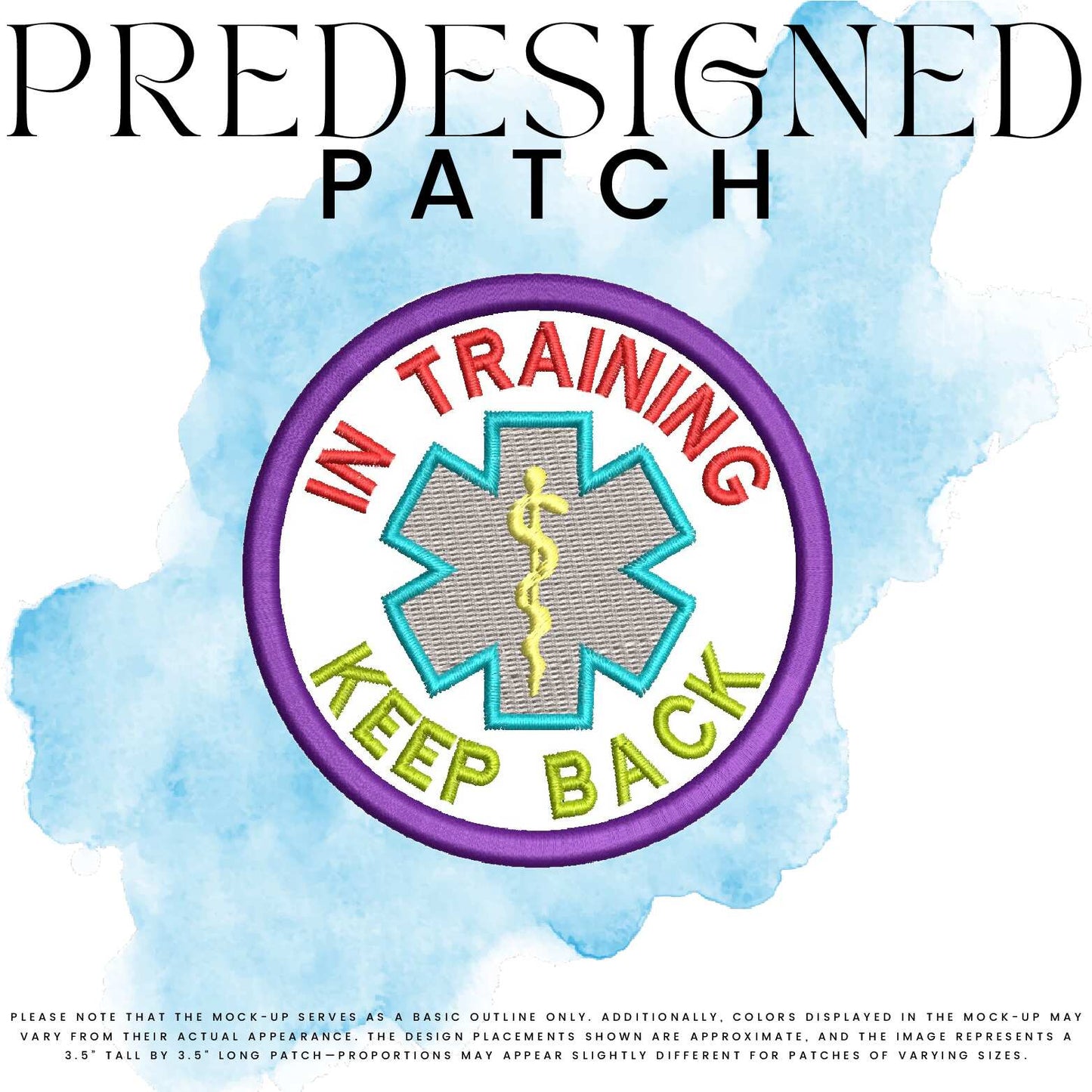 IN TRAINING KEEP BACK-MEDICAL SYMBOL (filled in)
