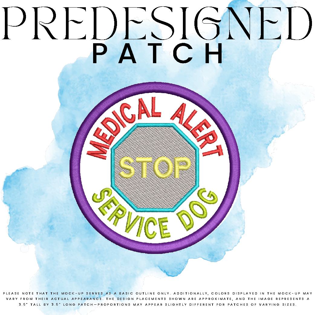 MEDICAL ALERT SERVICE DOG-STOP SIGN (filled in)