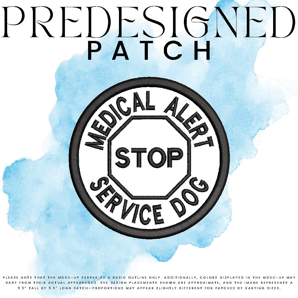 MEDICAL ALERT SERVICE DOG-STOP SIGN (outline)