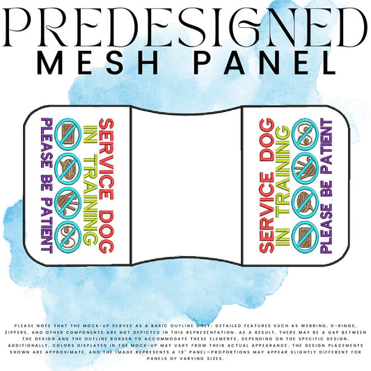 SD IN TRAINING SYMBOLS PLEASE BE PATIENT-MESH PANEL