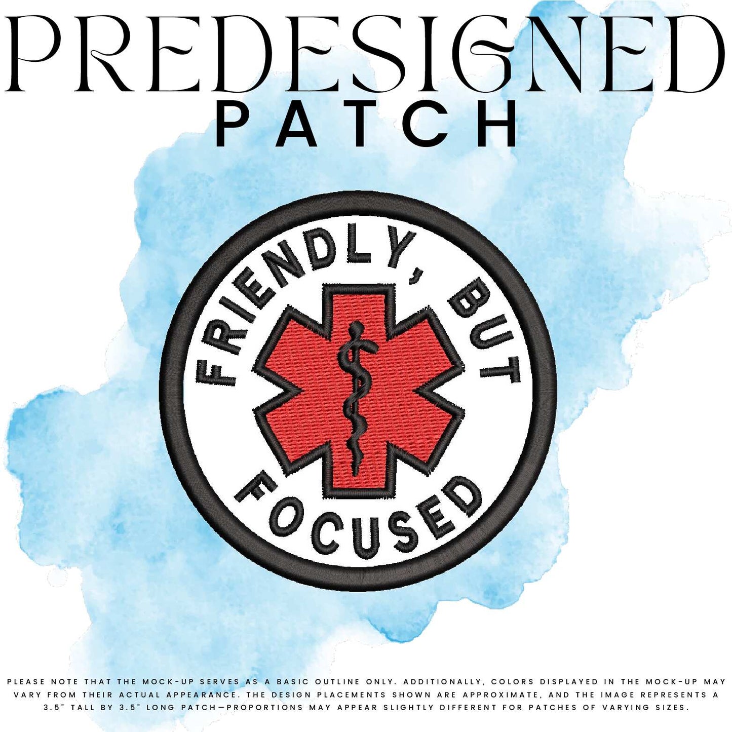 FRIENDLY, BUT FOCUSED-MEDICAL SYMBOL (filled in)