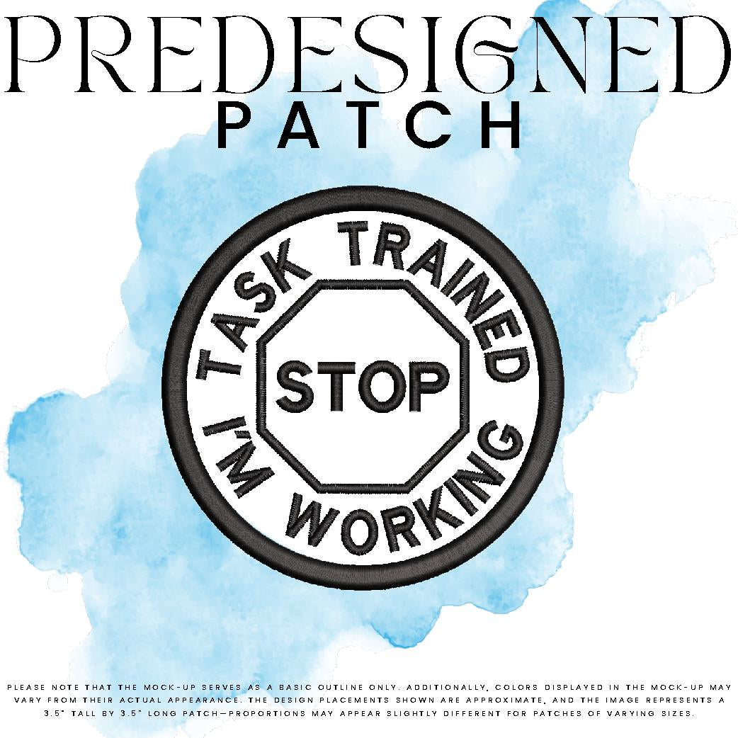 TASK TRAINED I’M WORKING-STOP SIGN (outline)