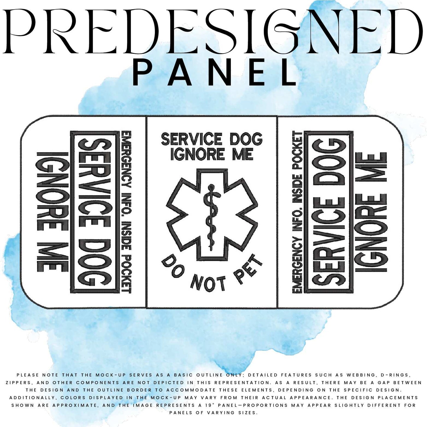 SD IGNORE ME-IGNORE ME #2 (appliqué)-MEDICAL SYMBOL-STANDARD PANEL