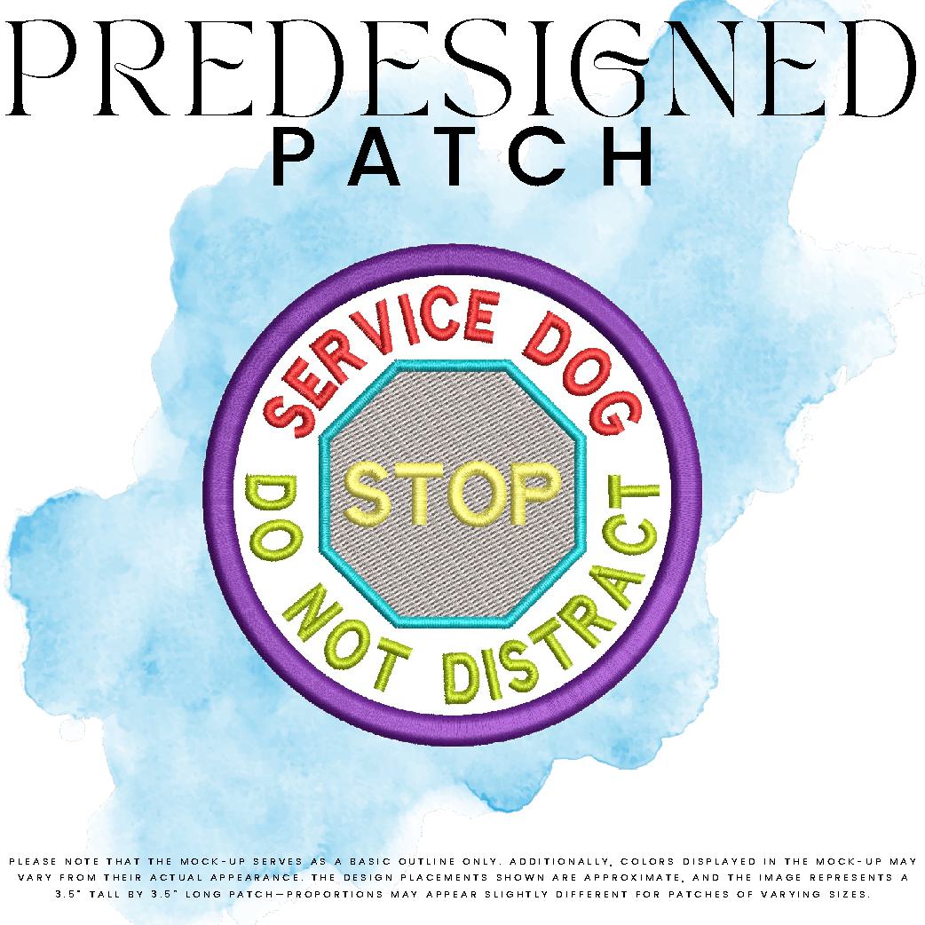 SERVICE DOG DO NOT DISTRACT-STOP SIGN (filled in)