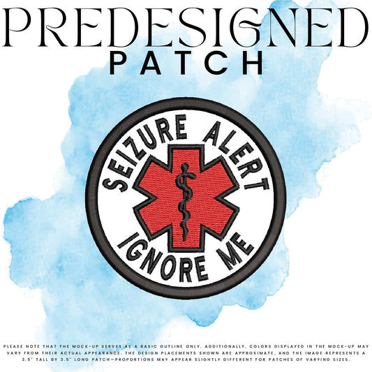 SEIZURE ALERT IGNORE ME-MEDICAL SYMBOL (filled in)