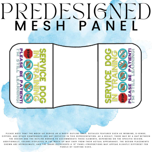 SD IN TRAINING SYMBOLS PLEASE BE PATIENT I’M STILL LEARNING-STOP SIGN-MESH PANEL