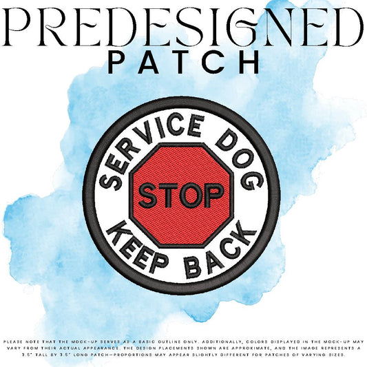 SERVICE DOG KEEP BACK-STOP SIGN (filled in)