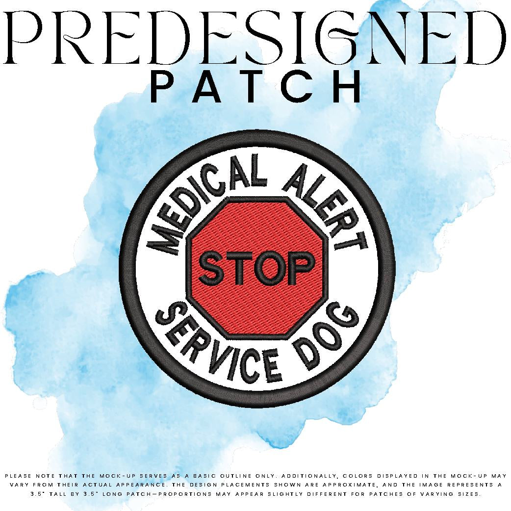 MEDICAL ALERT SERVICE DOG-STOP SIGN (filled in)