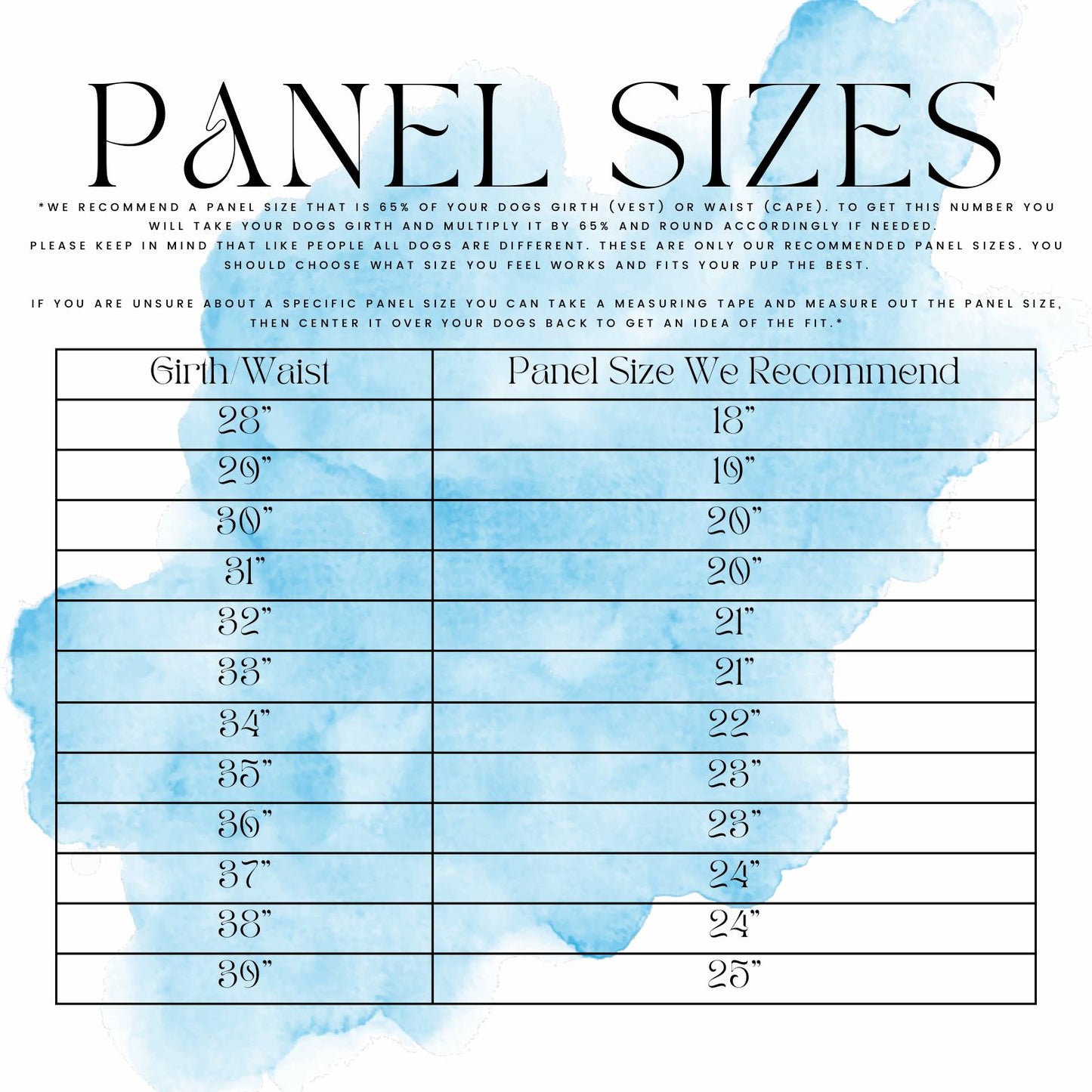 CUSTOM STANDARD PANEL: SR STRAIGHT-FRONT