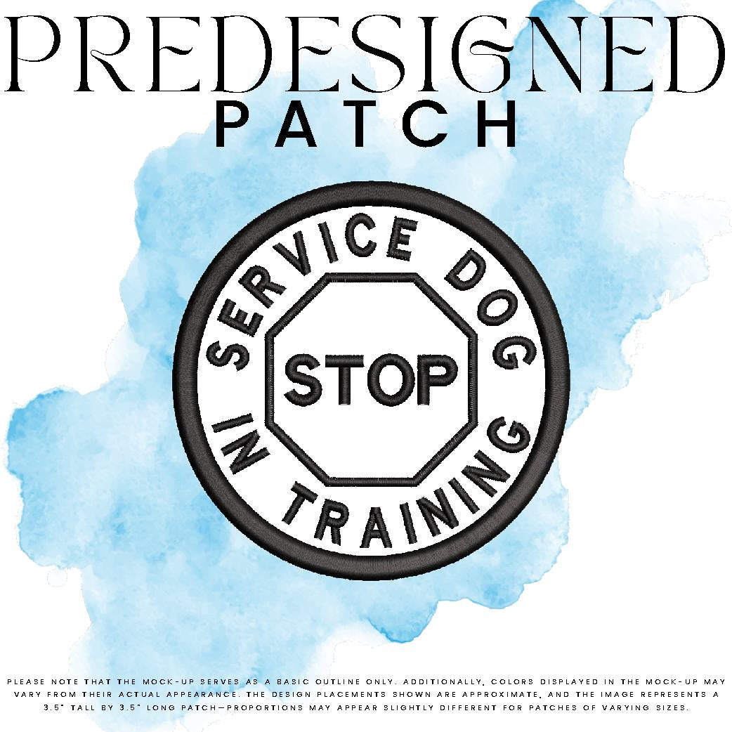 SERVICE DOG IN TRAINING-STOP SIGN (outline)