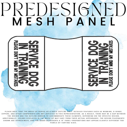 SD IN TRAINING PLEASE DON’T MIND MY MISTAKES-MESH PANEL