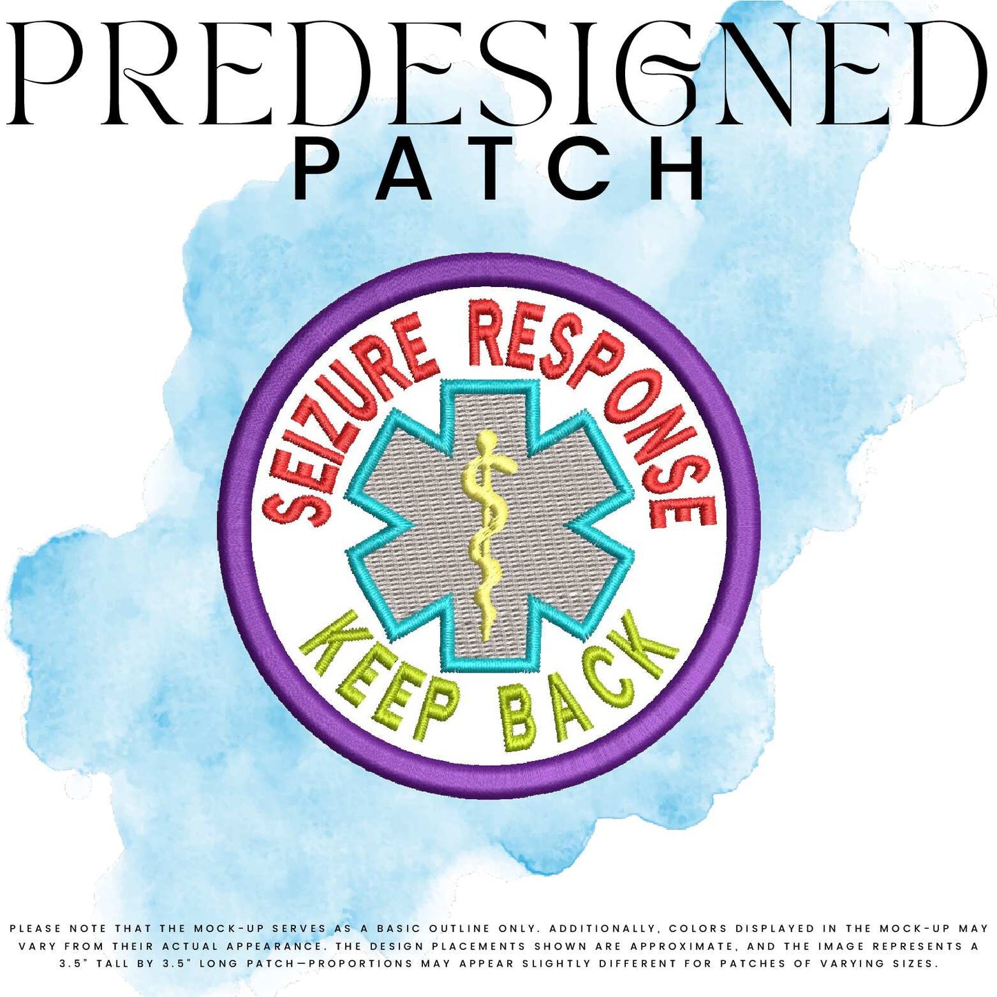 SEIZURE RESPONSE KEEP BACK-MEDICAL SYMBOL (filled in)