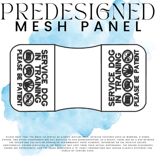 SD IN TRAINING SYMBOLS PLEASE BE PATIENT-MESH PANEL
