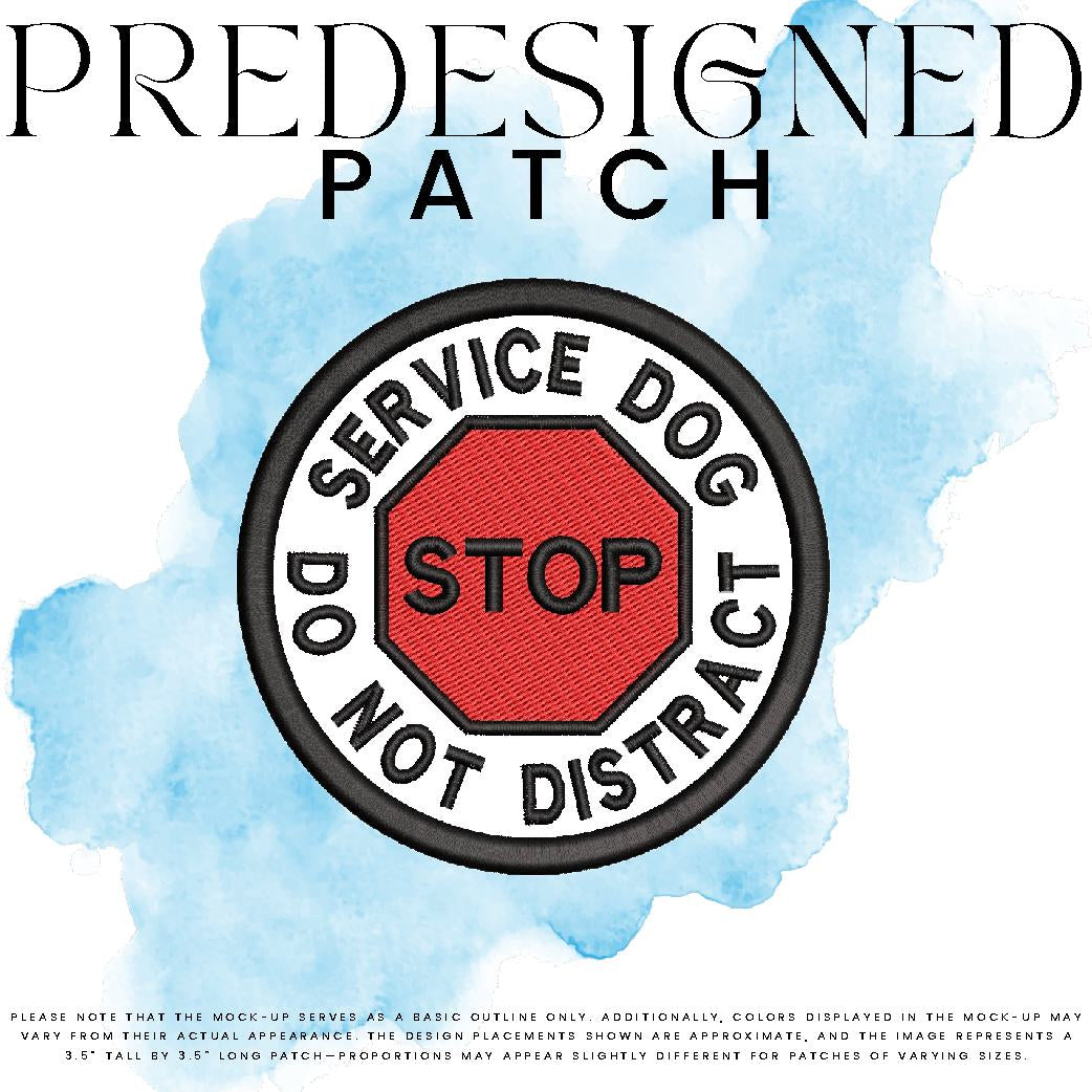 SERVICE DOG DO NOT DISTRACT-STOP SIGN (filled in)