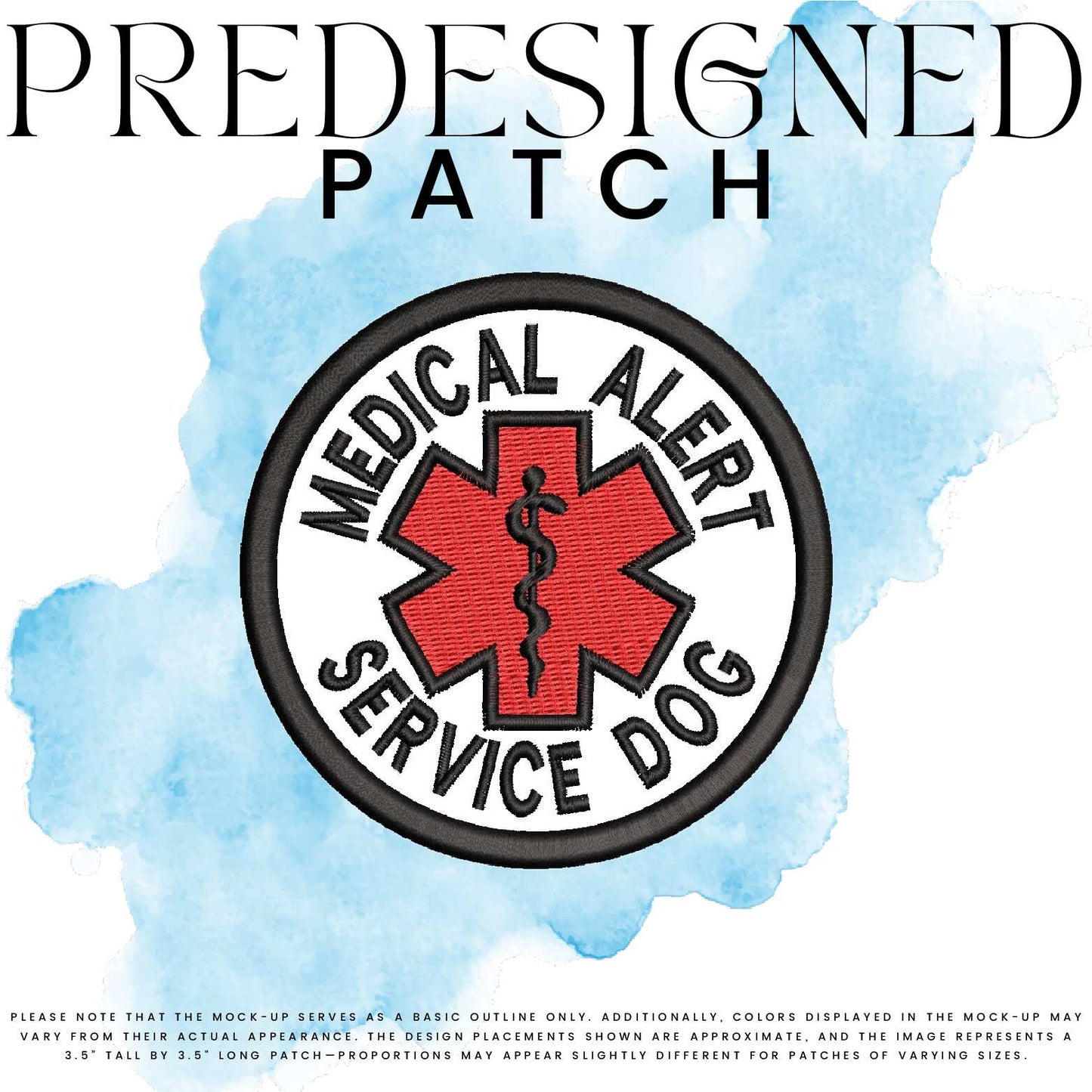MEDICAL ALERT SERVICE DOG-MEDICAL SYMBOL (filled in)