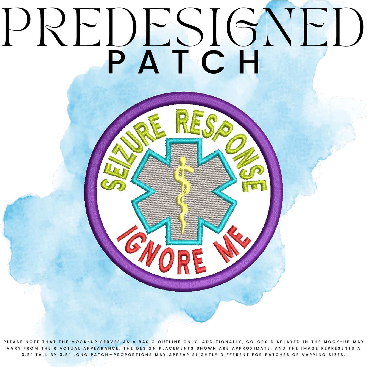 SEIZURE RESPONSE IGNORE ME-MEDICAL SYMBOL (filled in)