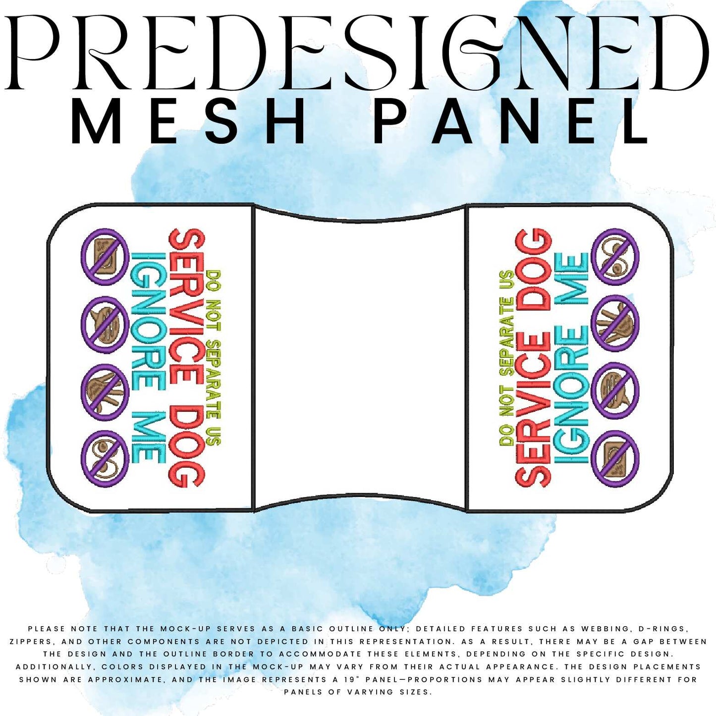 DO NOT SEPARATE US SD IGNORE ME SYMBOLS-MESH PANEL