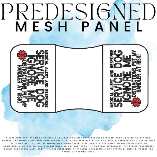 MED ALERT AND RESPONSE SD IGNORE ME DISTRACTIONS PUT MY HANDLER AT RISK-MED SYMBOL-MESH PANEL