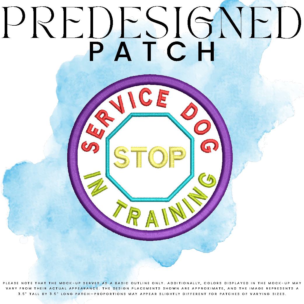 SERVICE DOG IN TRAINING-STOP SIGN (outline)