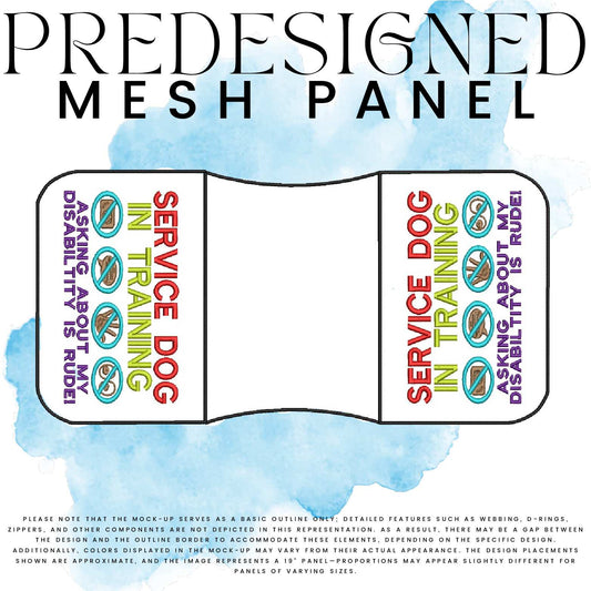 SD IN TRAINING SYMBOLS ASKING ABOUT MY DISABILITY IS RUDE-MESH PANEL