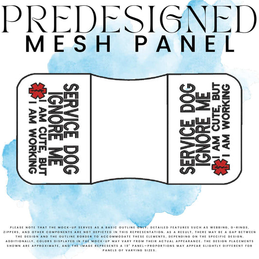 SD IGNORE ME I AM CUTE BUT I AM WORKING-MED SYMBOL-MESH PANEL