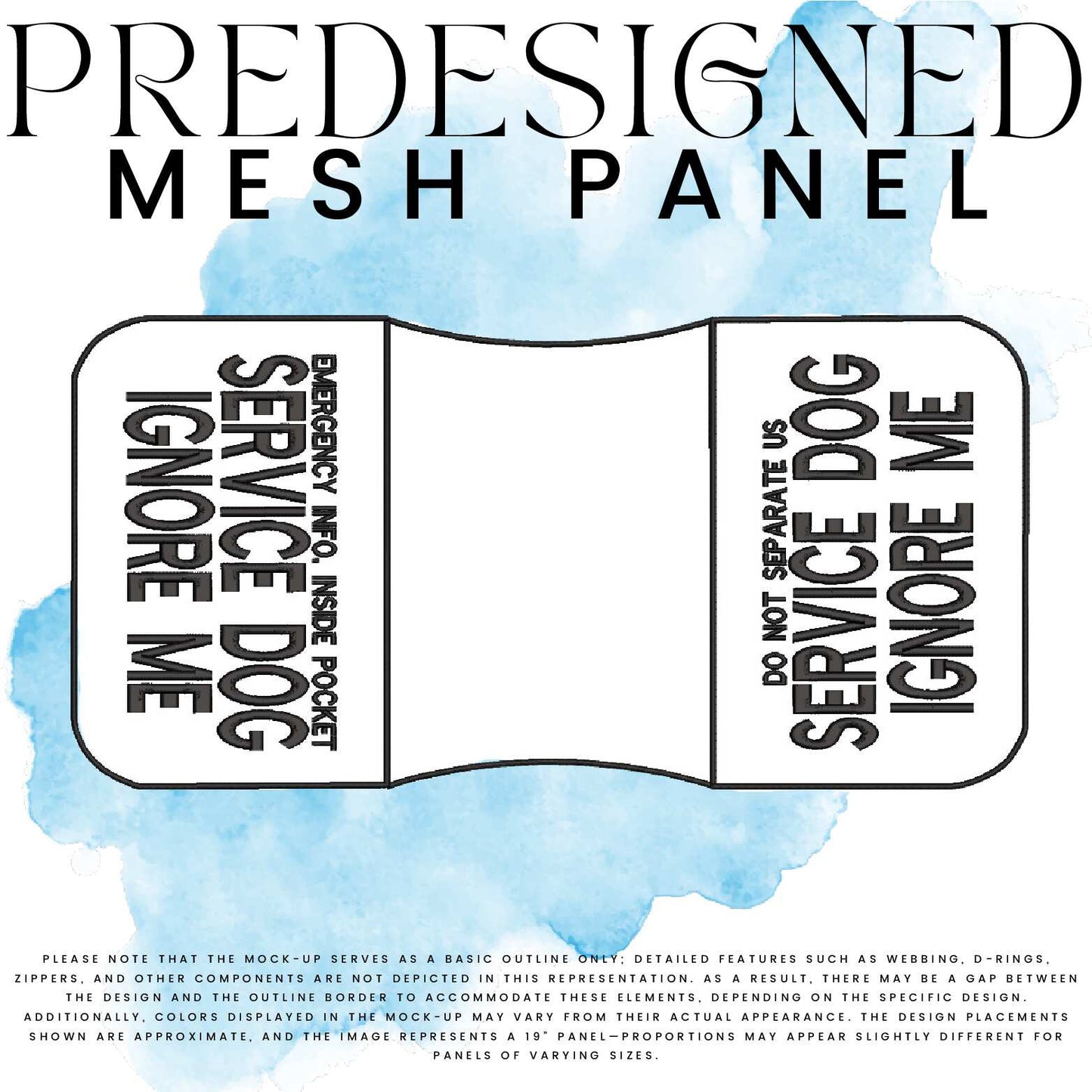 DO NOT SEPARATE US EMERGENCY INFO. INSIDE POCKET SD IGNORE ME-MESH PANEL