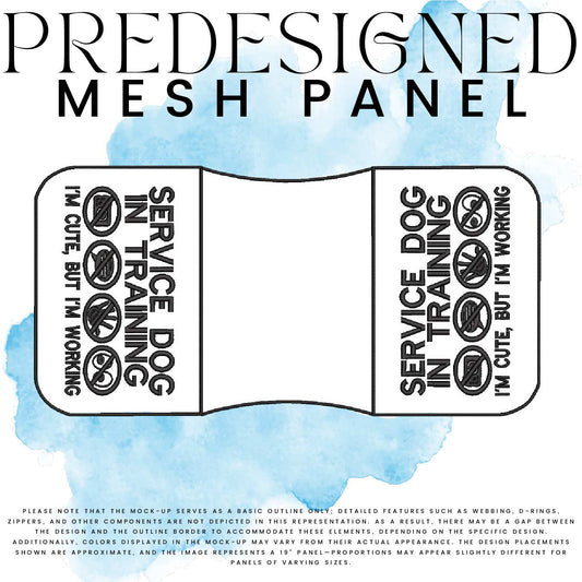SD IN TRAINING SYMBOLS I’M CUTE BUT I’M WORKING-MESH PANEL