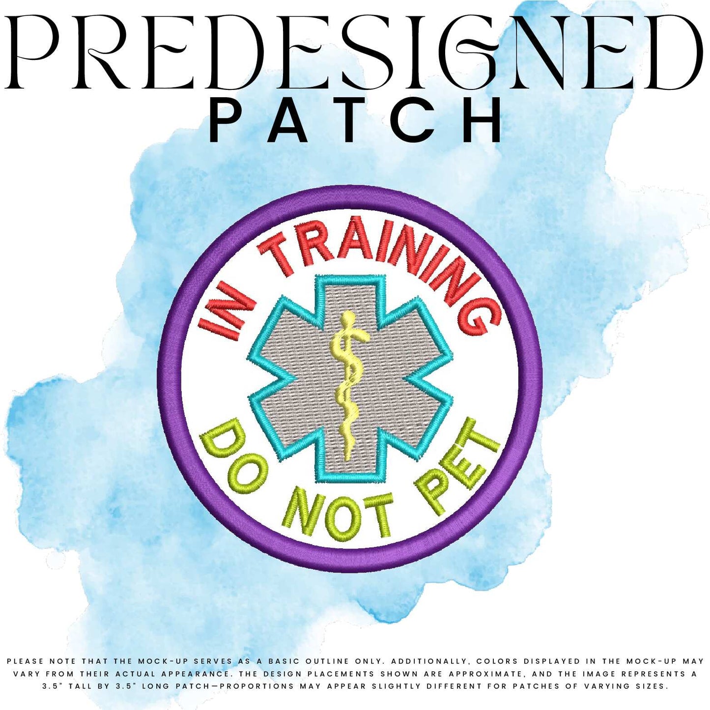 IN TRAINING DO NOT PET-MEDICAL SYMBOL (filled in)