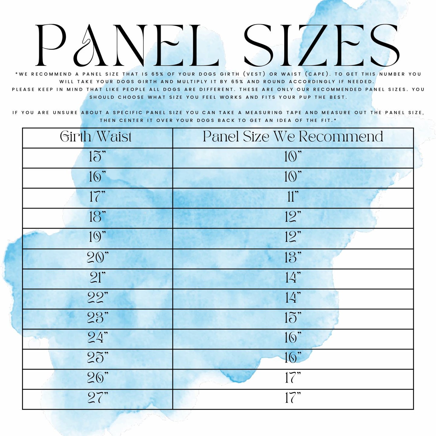 CUSTOM STANDARD PANEL: SR STRAIGHT-FRONT