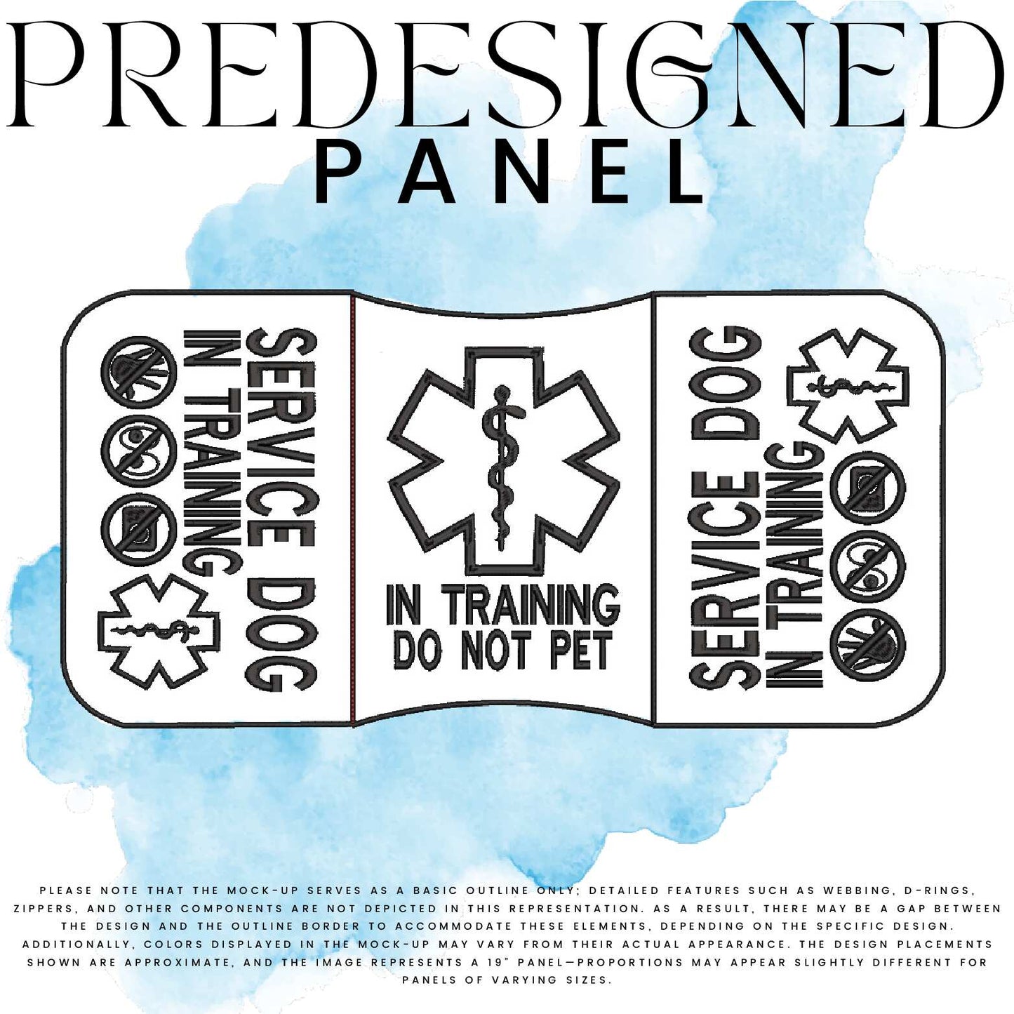 IN TRAINING DO NOT PET-IGNORE ME (outline)-MEDICAL SYMBOL-STANDARD PANEL