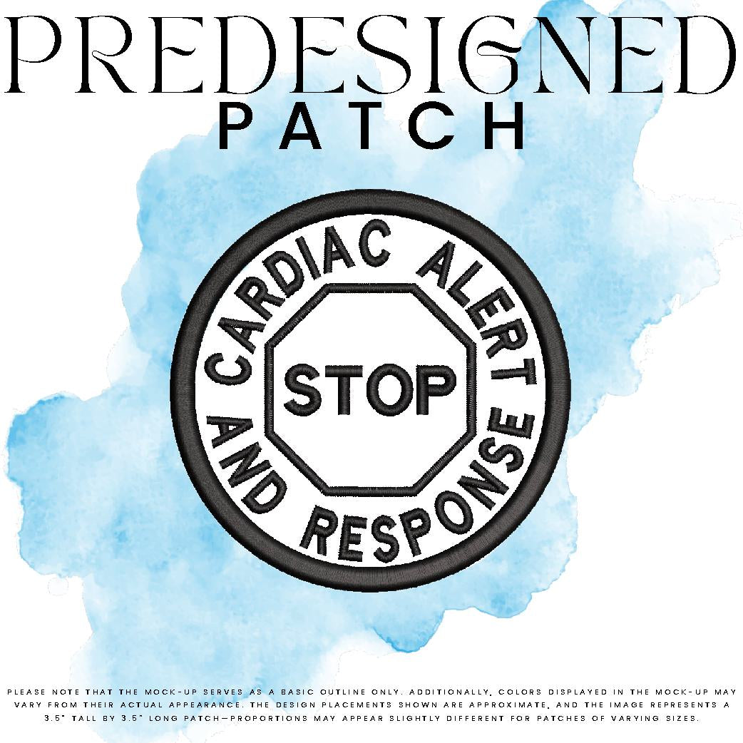 CARDIAC ALERT AND RESPONSE-STOP SIGN (appliqué)