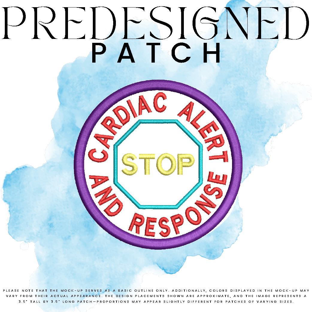 CARDIAC ALERT AND RESPONSE-STOP SIGN (appliqué)